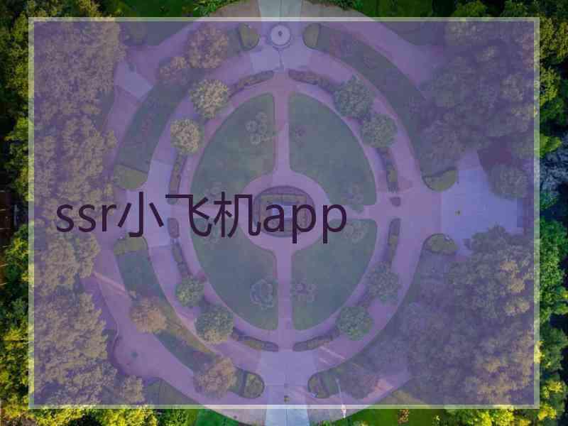 ssr小飞机app
