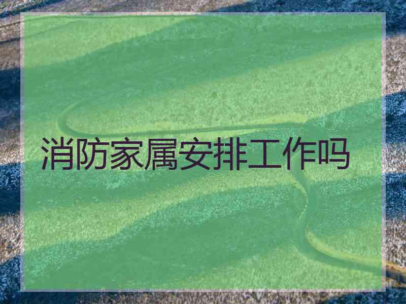 消防家属安排工作吗