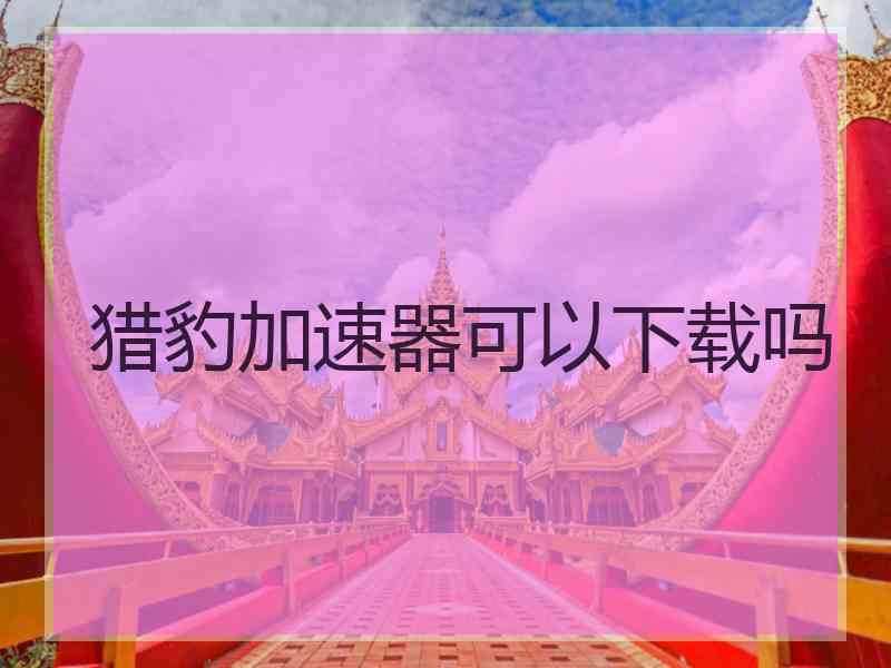 猎豹加速器可以下载吗