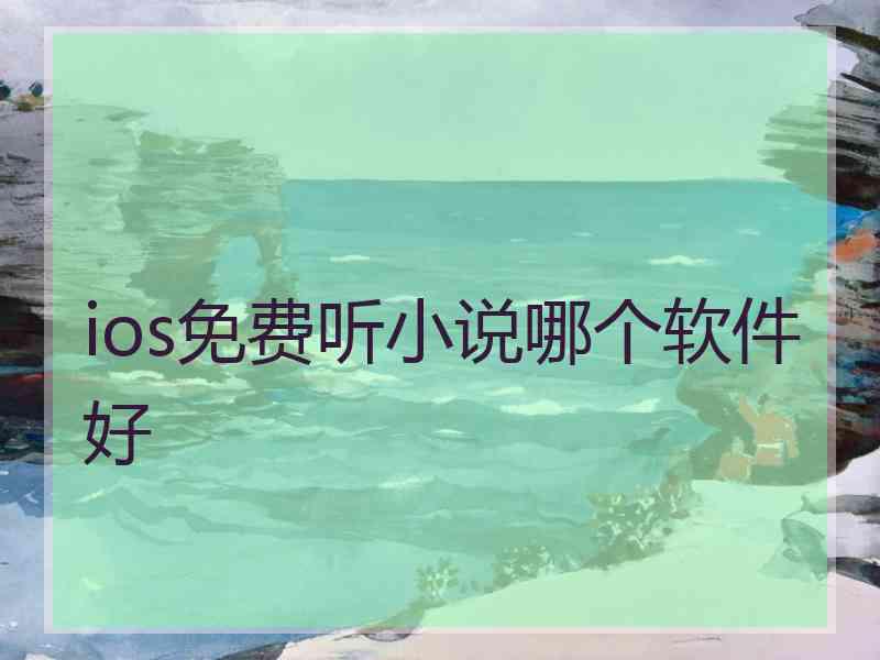 ios免费听小说哪个软件好