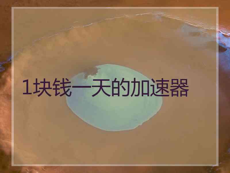 1块钱一天的加速器