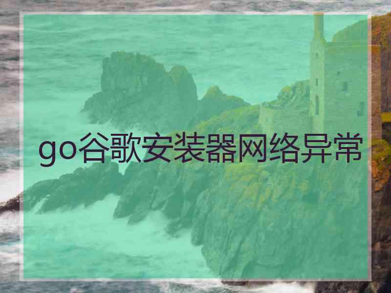 go谷歌安装器网络异常