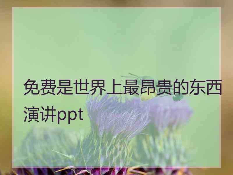免费是世界上最昂贵的东西演讲ppt