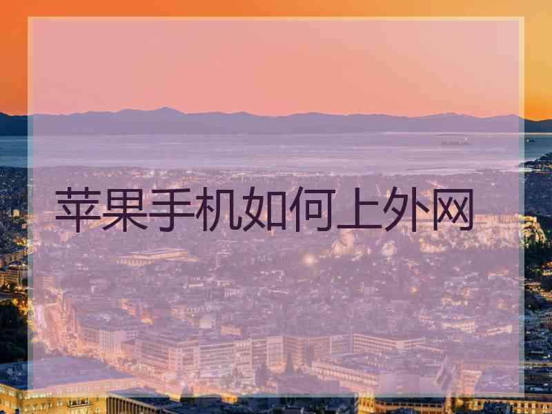 苹果手机如何上外网