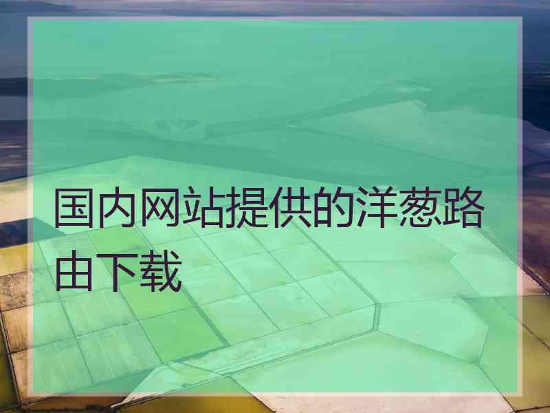 国内网站提供的洋葱路由下载
