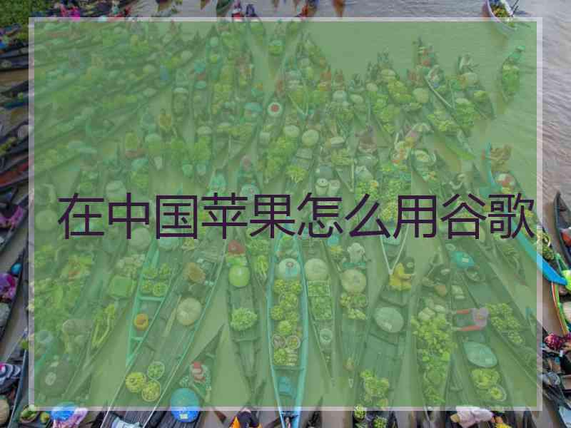 在中国苹果怎么用谷歌