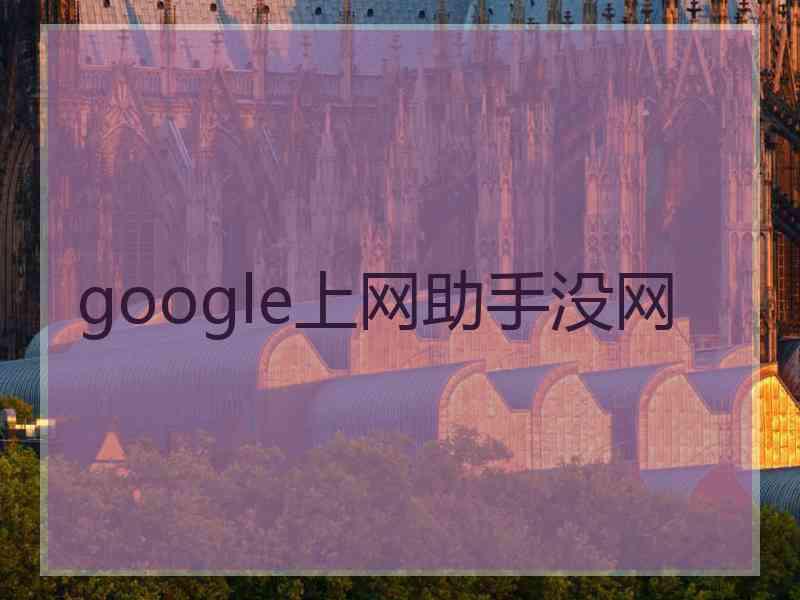 google上网助手没网
