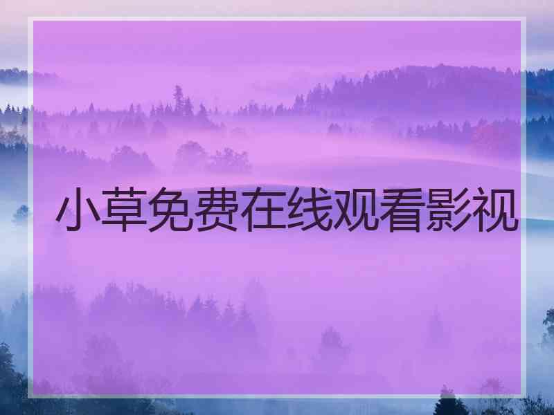 小草免费在线观看影视