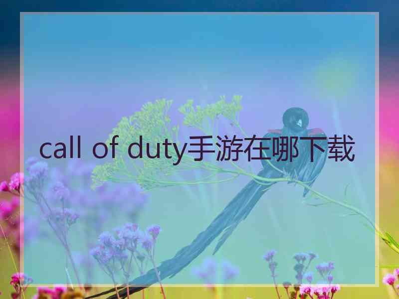call of duty手游在哪下载