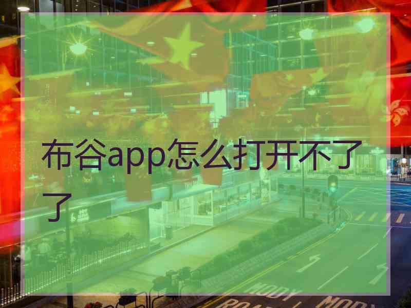 布谷app怎么打开不了了