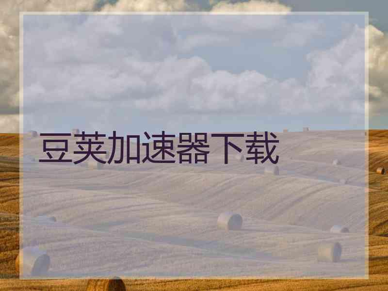 豆荚加速器下载