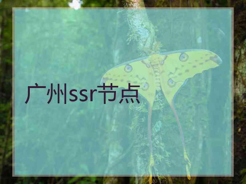 广州ssr节点