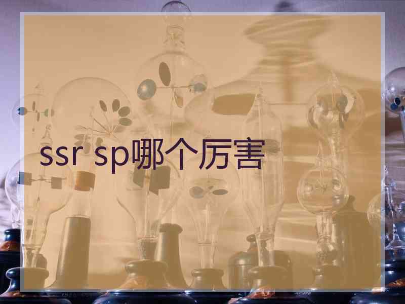 ssr sp哪个厉害
