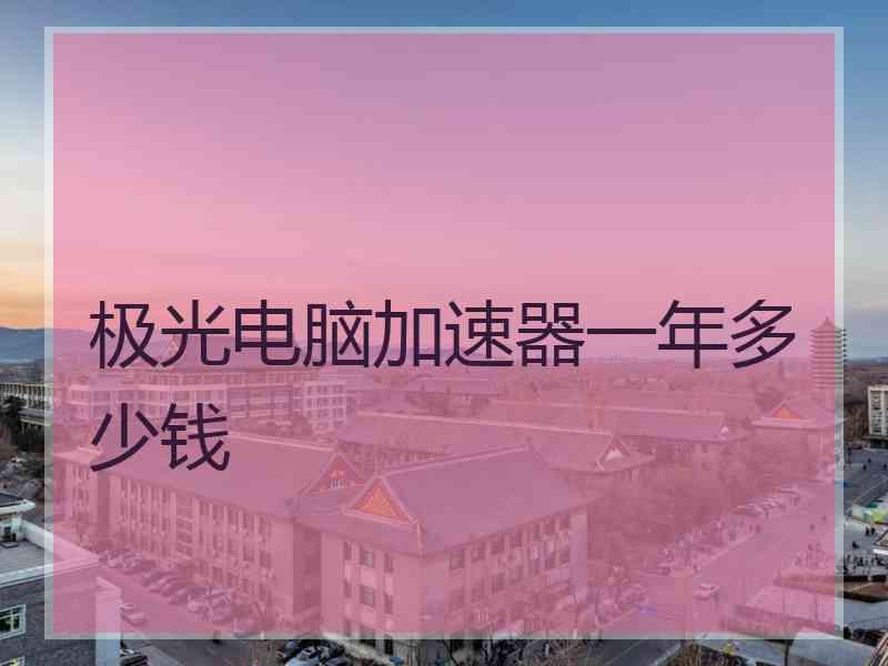 极光电脑加速器一年多少钱
