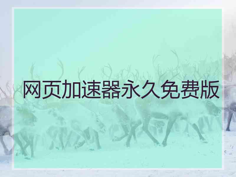 网页加速器永久免费版