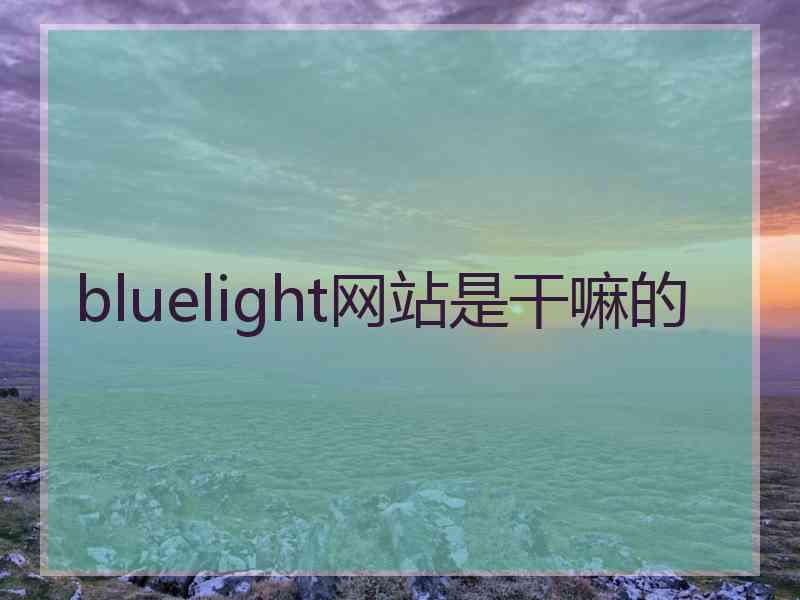 bluelight网站是干嘛的