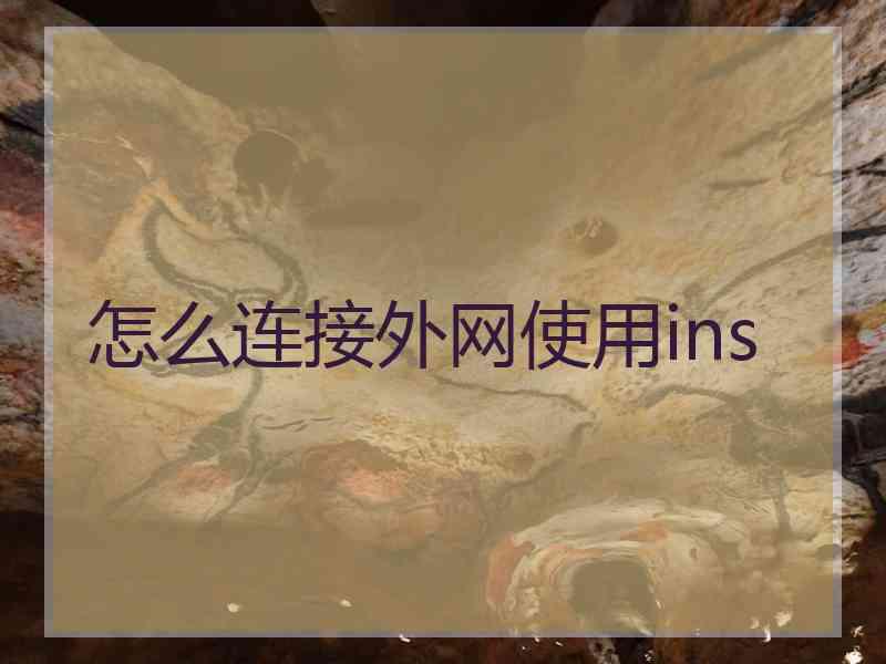 怎么连接外网使用ins