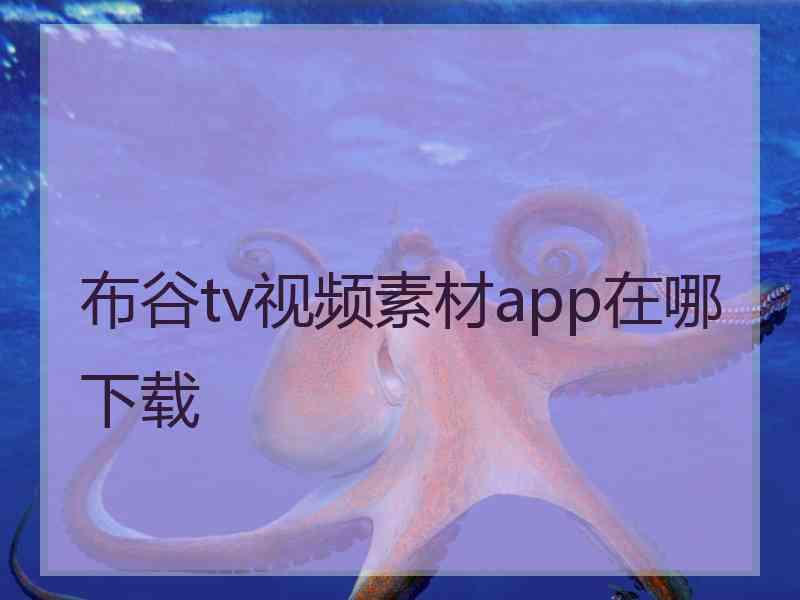 布谷tv视频素材app在哪下载