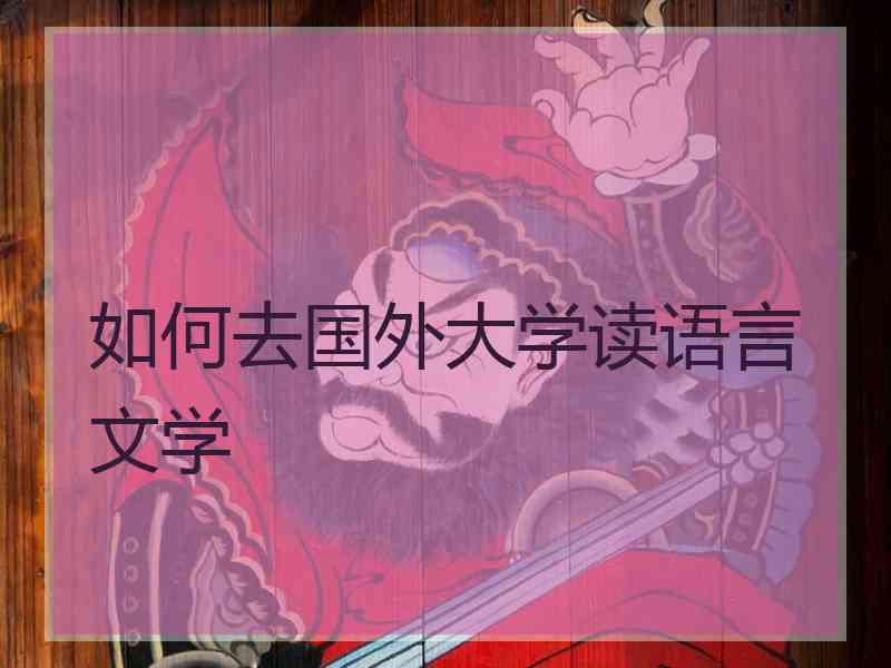 如何去国外大学读语言文学