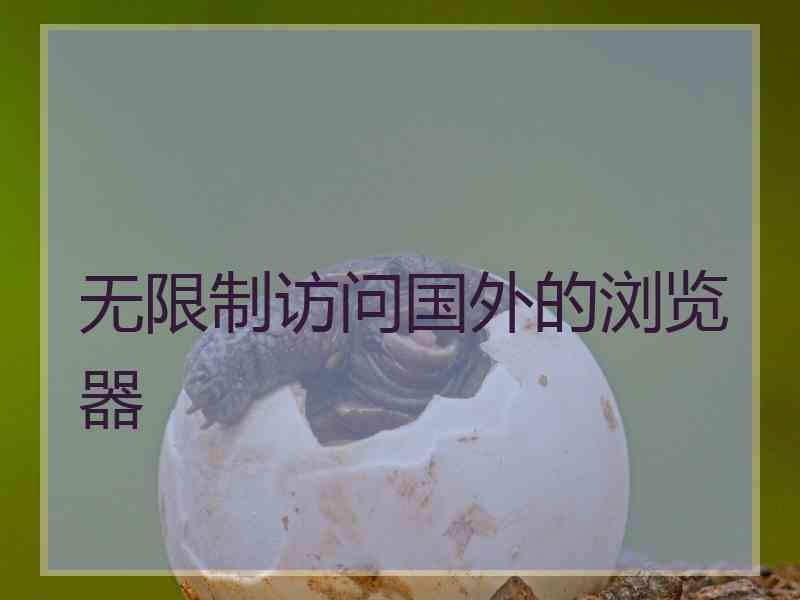 无限制访问国外的浏览器