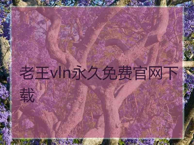 老王vln永久免费官网下载