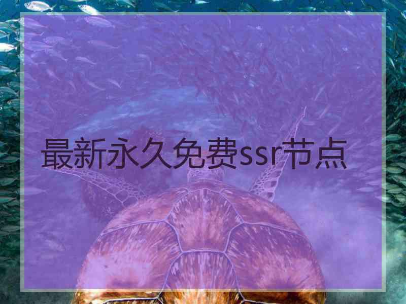 最新永久免费ssr节点