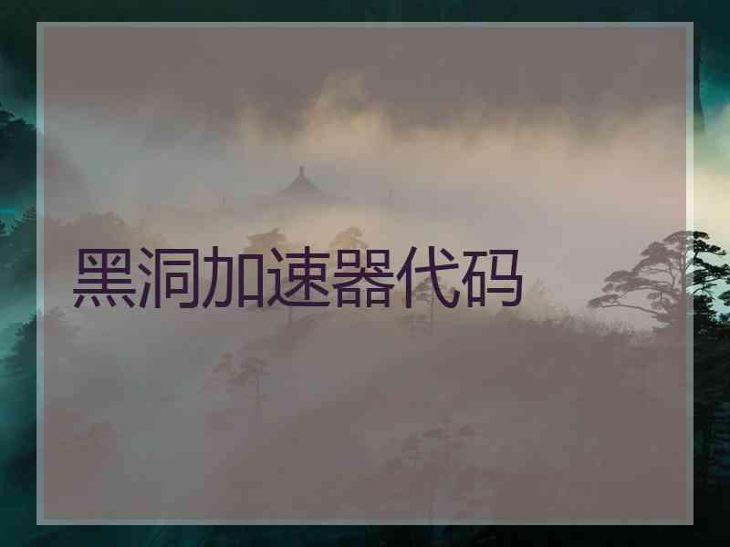 黑洞加速器代码