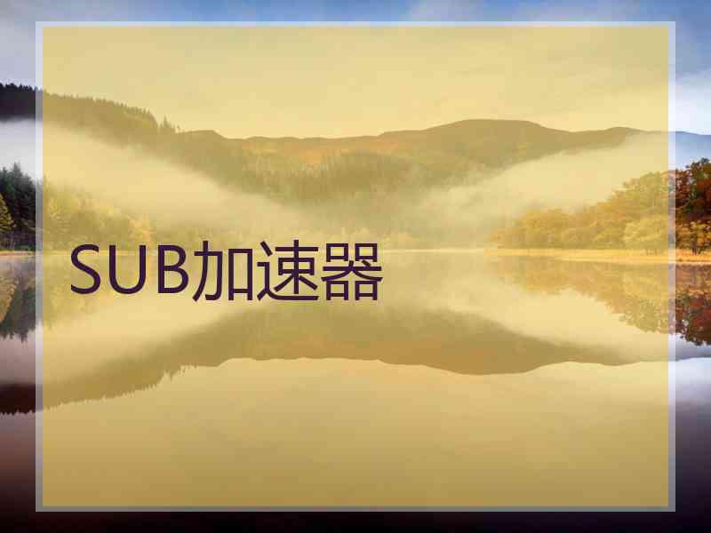 SUB加速器