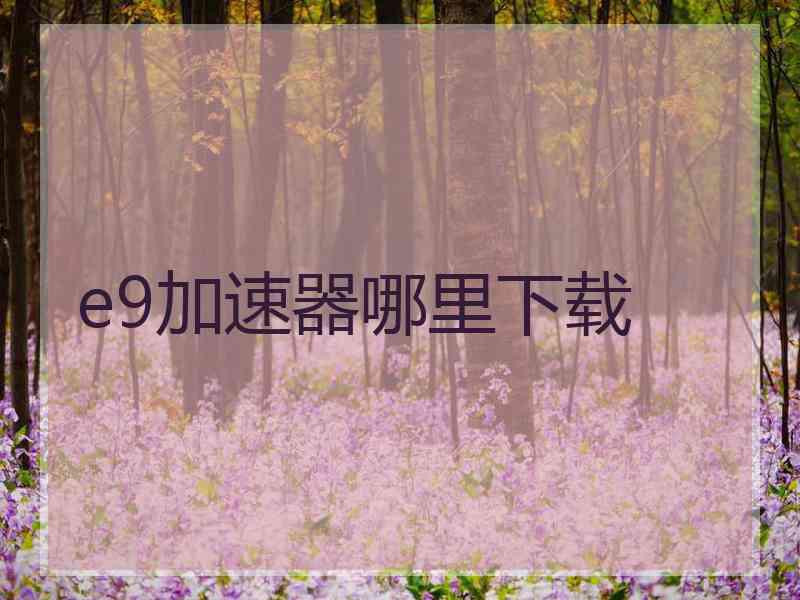 e9加速器哪里下载