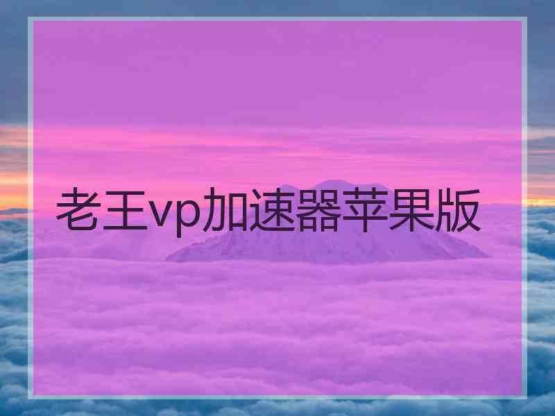 老王vp加速器苹果版