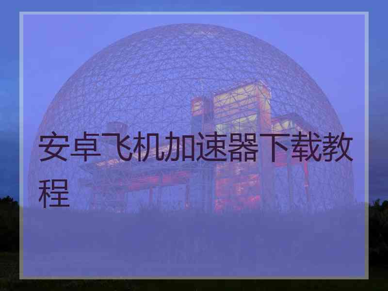 安卓飞机加速器下载教程