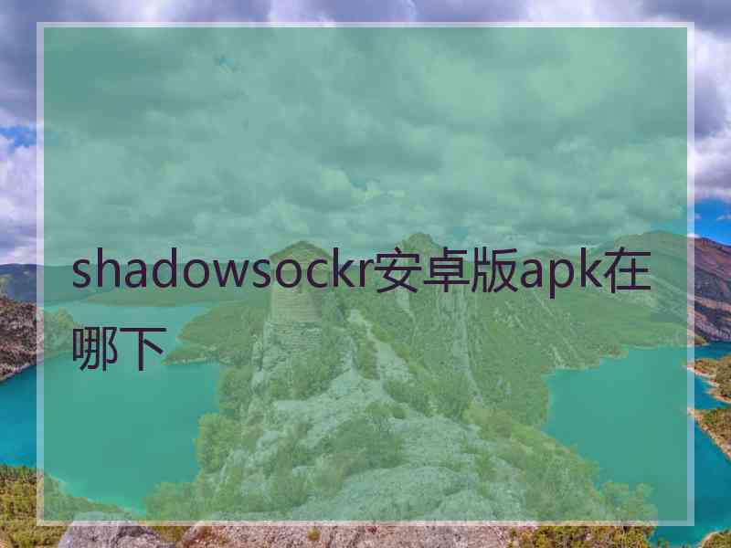 shadowsockr安卓版apk在哪下