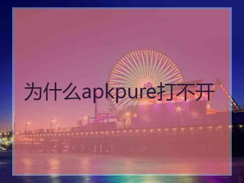 为什么apkpure打不开