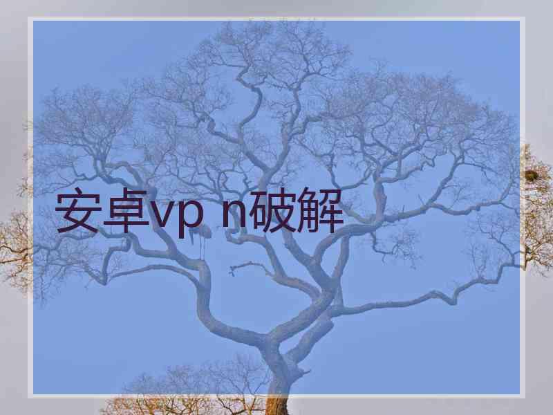 安卓vp n破解