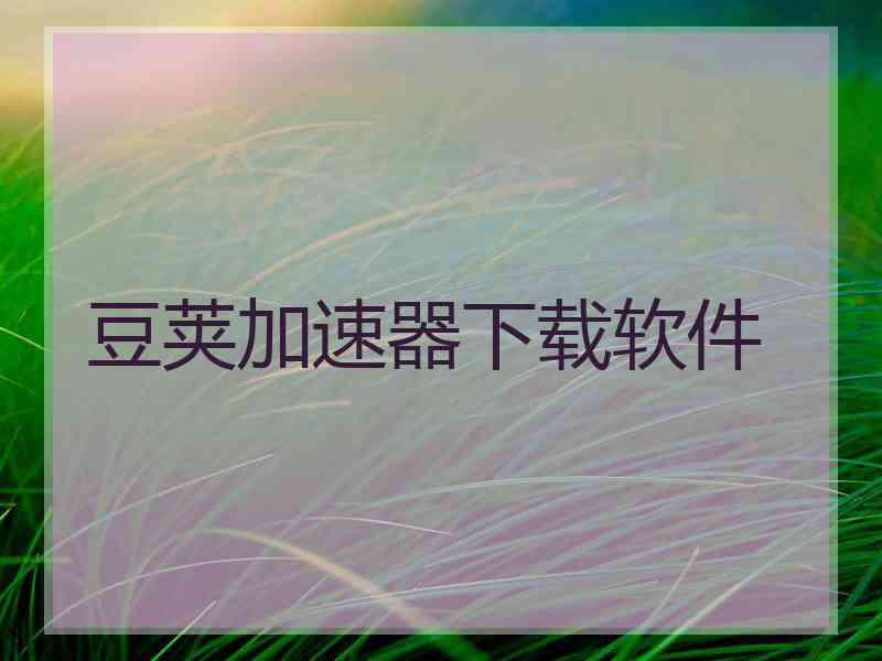 豆荚加速器下载软件