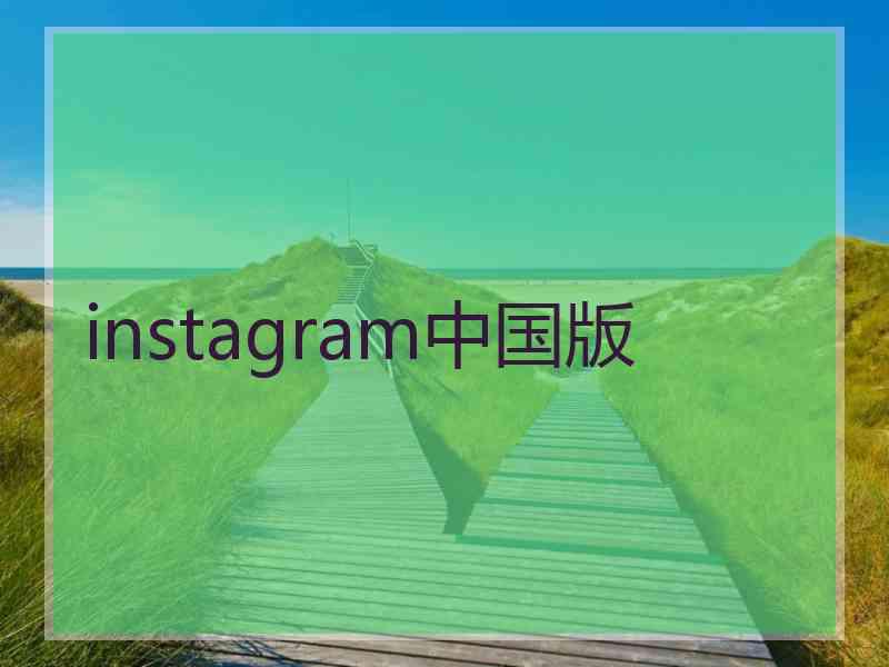 instagram中国版
