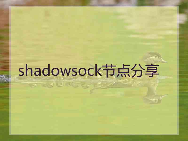 shadowsock节点分享