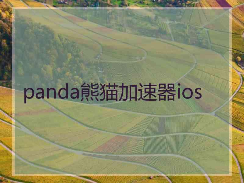 panda熊猫加速器ios