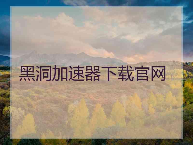 黑洞加速器下载官网