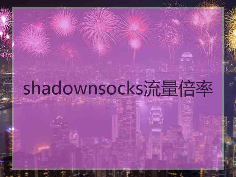shadownsocks流量倍率