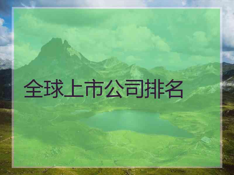 全球上市公司排名