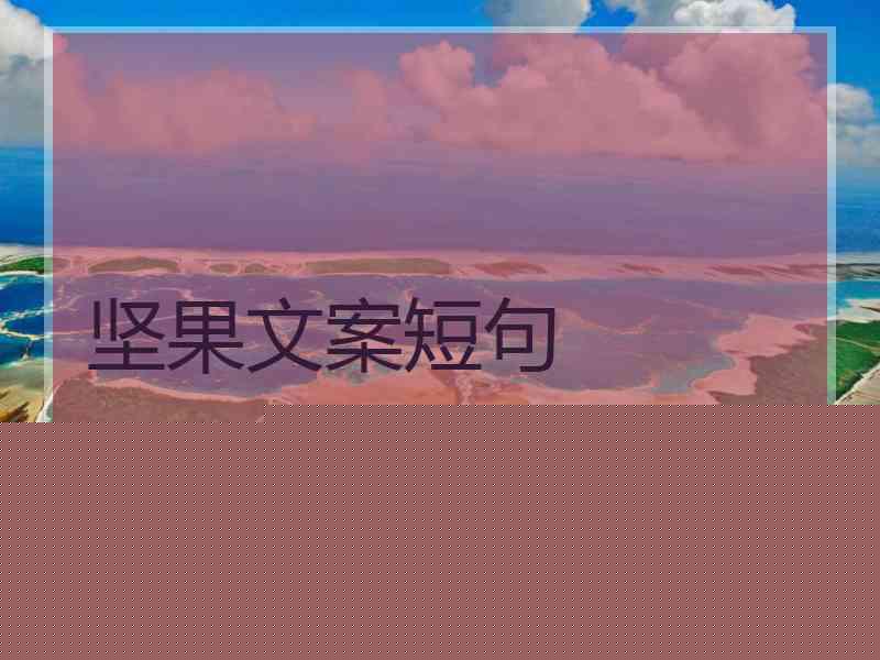 坚果文案短句