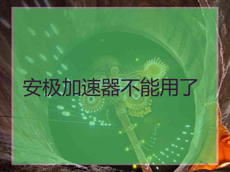 安极加速器不能用了