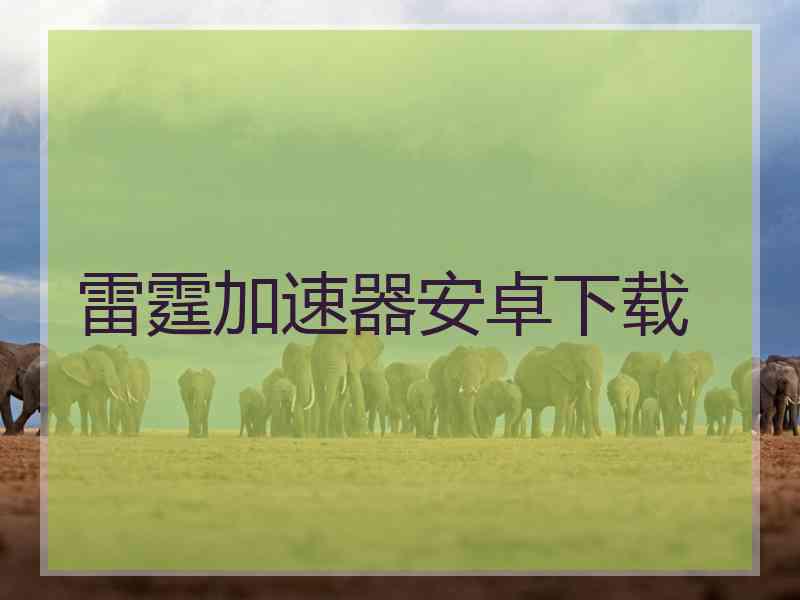 雷霆加速器安卓下载