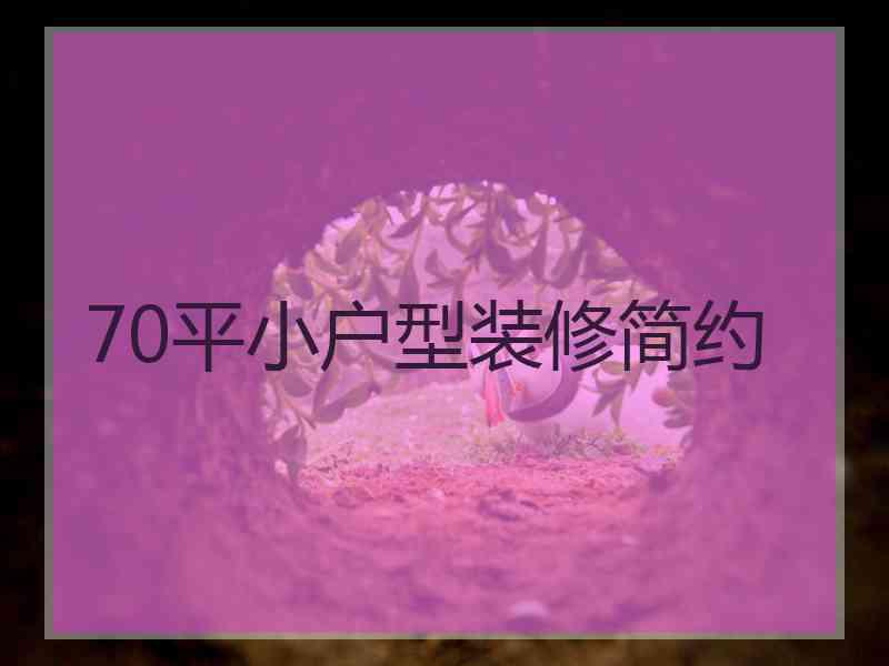 70平小户型装修简约