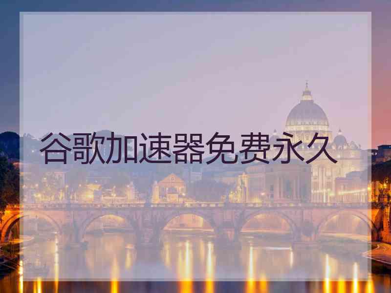 谷歌加速器免费永久