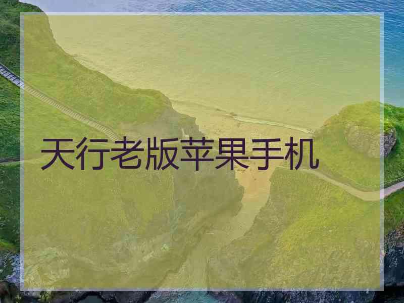 天行老版苹果手机