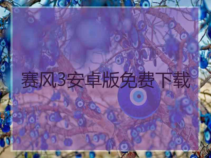 赛风3安卓版免费下载