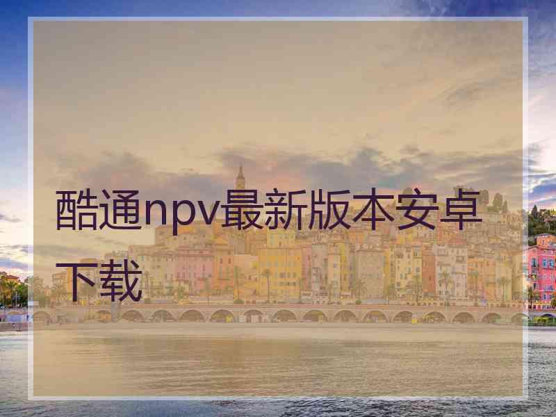 酷通npv最新版本安卓下载