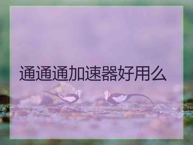 通通通加速器好用么